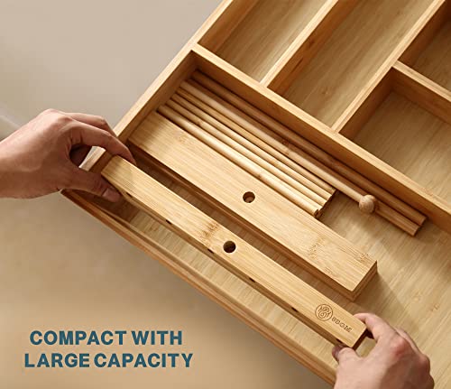 8SOM Bamboo Pasta Drying Rack with Transfer Wand and 12 Bars, Easy to Transfer for Drying Pasta and Cooking, Special Suspension Design for Large Storage - Image 5