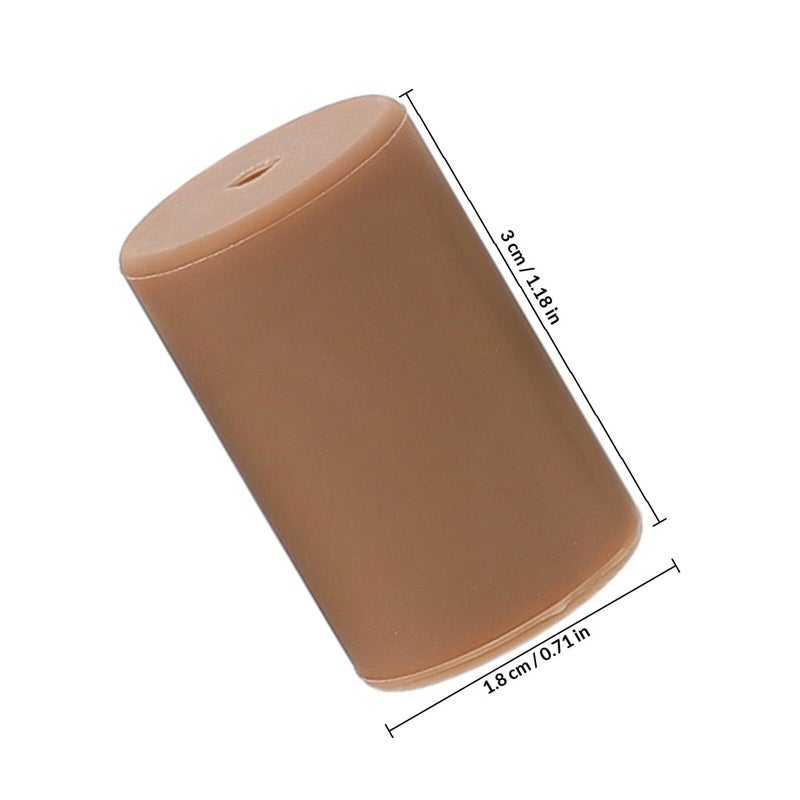 Brown Silicone Door Knob Covers 6pcs Furniture Edge Protection Pull Guard For Cabinet Drawer - Image 3