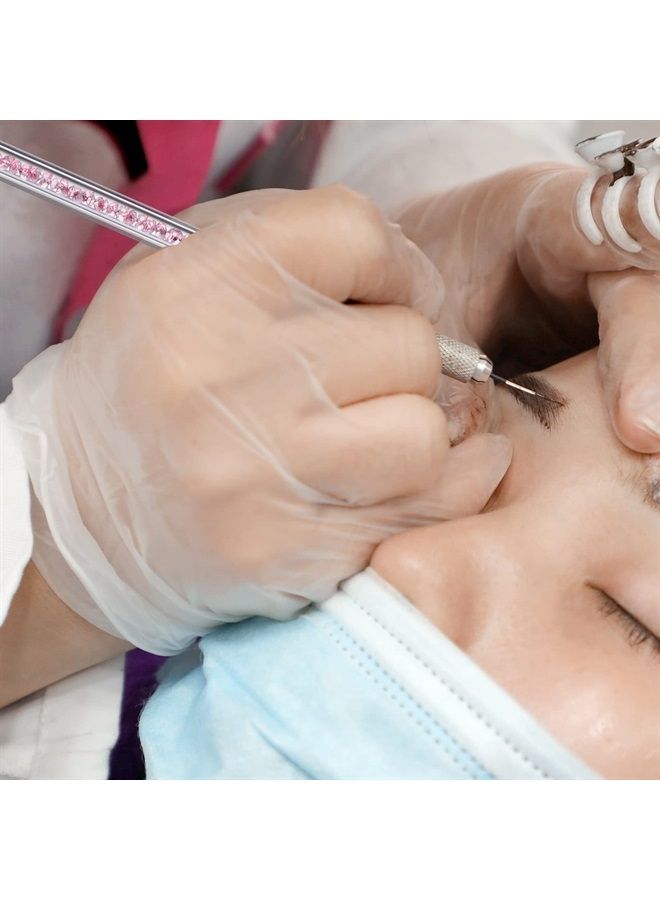 Charme Princesse طقم قلم Microblading، طقم قلم يدوي مزدوج الوجه مع 20 إبرة، صبغة، جلد تدريبي، مسطرة حواجب، حلقة كأس لمستلزمات المكياج الدائم EK910S20-1 - Image 4