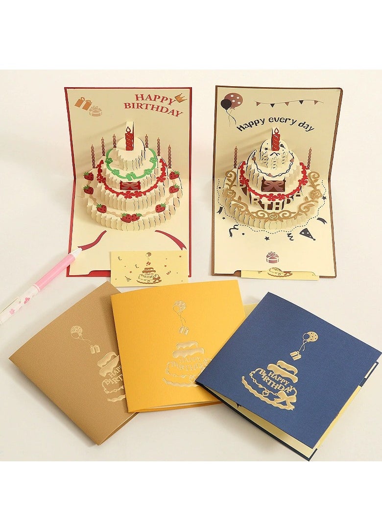 Generic Beauty 3D Popup Card with Envelopes, Greeting Paper Cards for Men, Women, Boys, Girls and Kids (Red)  - Image 3