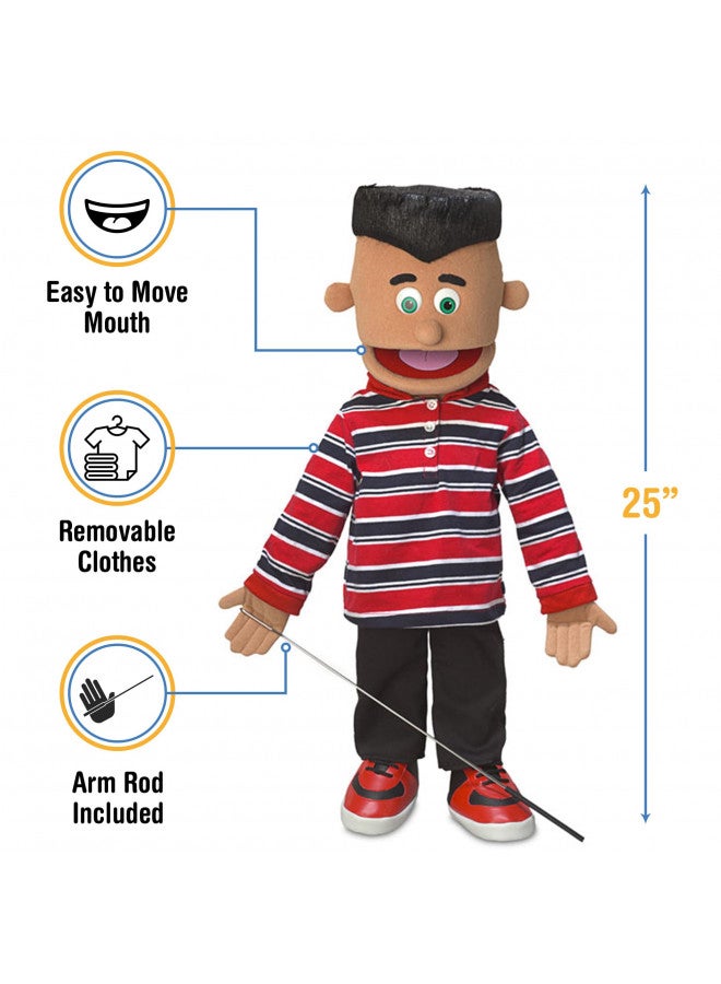 Silly Puppets دمية جوزيه، صبي هيسبانيك، بطول 25 إنش، بأسلوب فن التلاعب بالدمى - Image 3