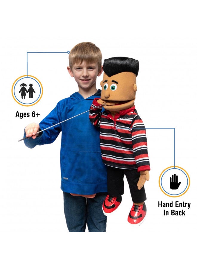 Silly Puppets دمية جوزيه، صبي هيسبانيك، بطول 25 إنش، بأسلوب فن التلاعب بالدمى - Image 2