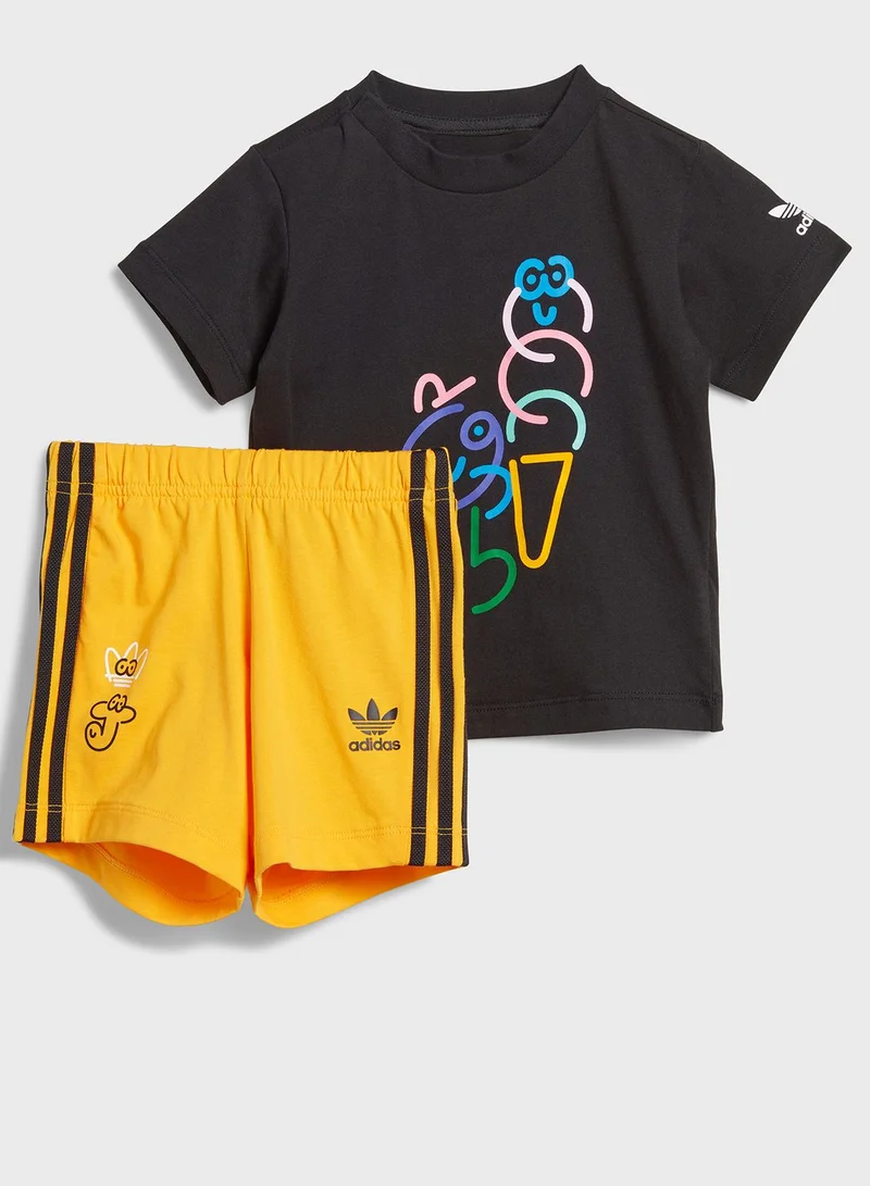 adidas Originals Kids Adicolor Shorts and T-Shirt Set