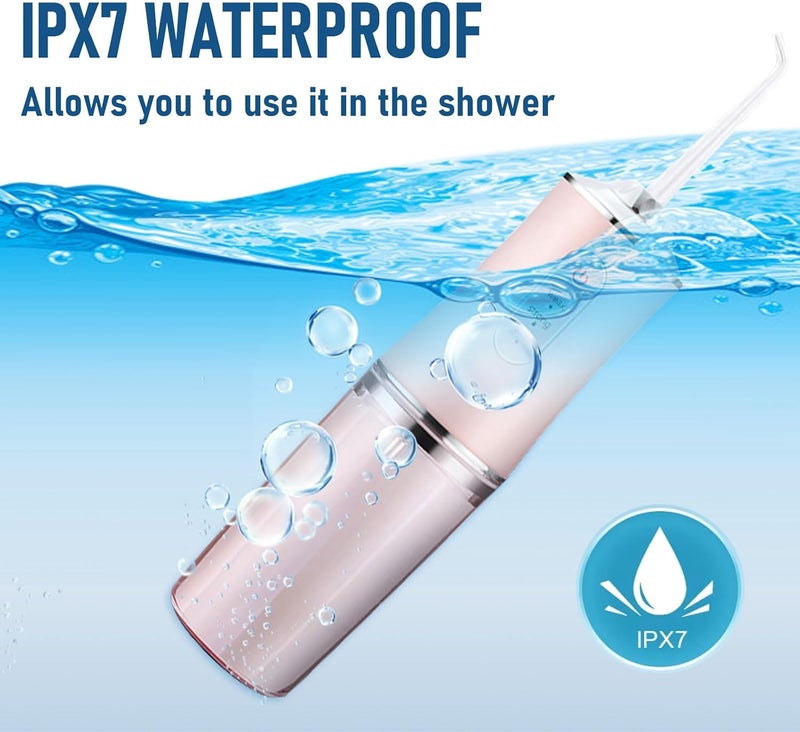houscly Wide range usage design Electric Water Flosser Cordless for Teeth 3 Modes 4 Jet Tips Cleaning and Flossing Water Dental Portable Floss Irrigator Oral Water Flossed Rechargeable Tonsil Stone Travel Adults Spec upgraded improved quality - Image 5