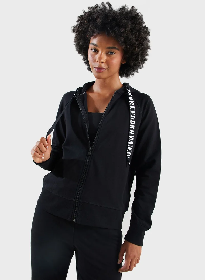 DKNY Sport Logo Detail Hoodie