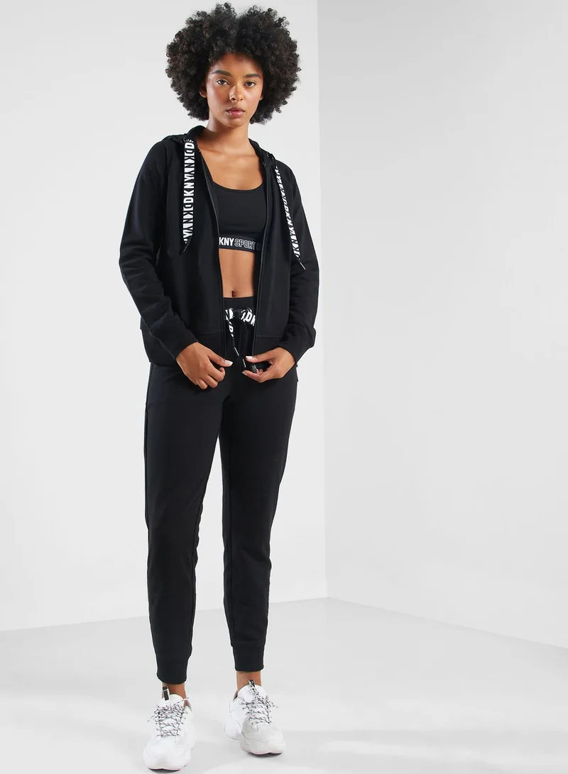 DKNY Sport Logo Detail Hoodie