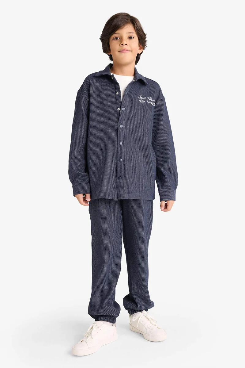 ديفاكتو Oversize Fit Buttoned Overshirt