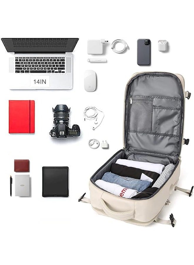 Vividorad Travel Backpack, Carry On Backpack for Women and Men, Large Capacity Hiking Backpack with USB Charging Port Shoes Compartment,Daypack Business Weekender Bag, Waterproof Outdoor Sports Rucksack Casual Daypack Fit 15.6 Inch Laptop  - Image 3