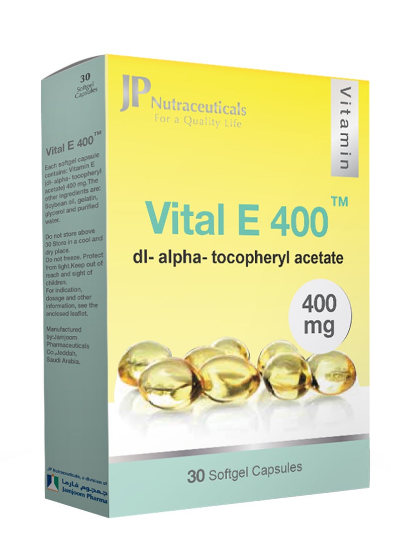 JAMJOOM PHARMA - Vital E 400 Mg Sg 30'S Caps - Tp - Image 1