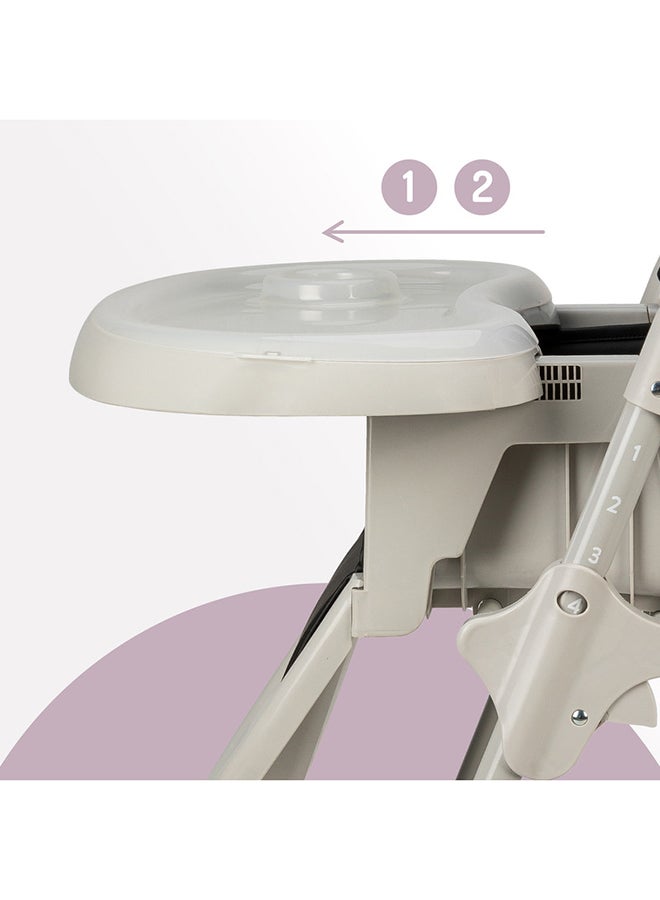Momi GOJO Comfortable Safest Highchair for Babies of Age 6 - 36 months with 7-position Height Adjustment & Safety Belts, Double tray, 3-stage Backrest Adjustment - Black - Image 4
