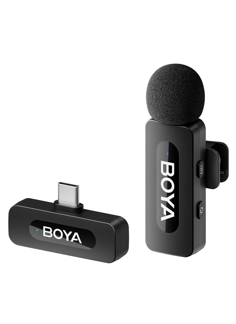 بويا نظام ميكروفون لاسلكي فائق الصغر BY-V10 من بويا مع USB-C للموبايل (2.4 جيجاهرتز) - اسود  - Image 1