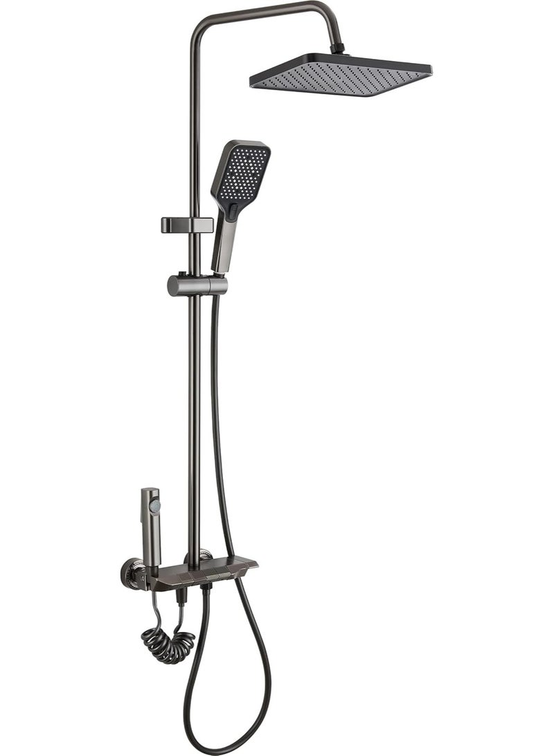 Future Luxury Rainfall Shower System Set | Overhead Rain Shower Head with Handheld Shower, Bidet Spray, Adjustable Shower Column, Bathroom Mixer Faucet, Modern Shower Combo - Image 1