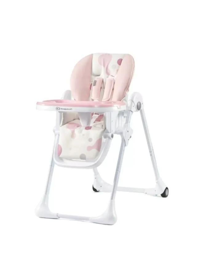 Kinderkraft Yummy High Chair - Pink - Image 1