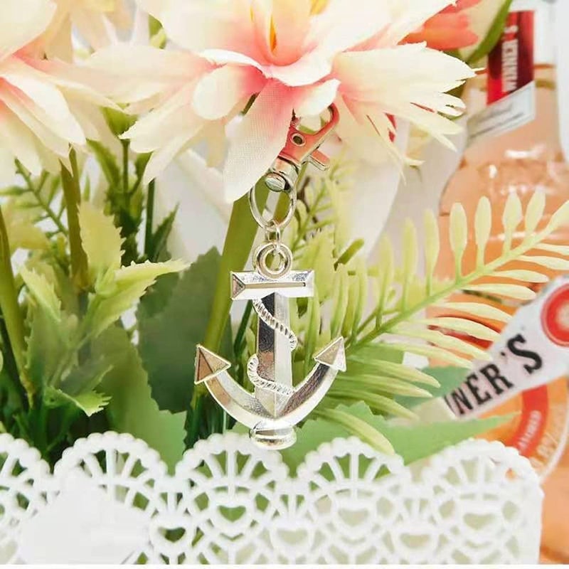 Aizhuang 50Pcs Anchor Keychain Party Favor Wedding Favors for Guests, Creative Souvenirs Gifts with Drawstring Gift Bags and Thankyou Tags for Nautical Theme Wedding Party Decorations - Image 3