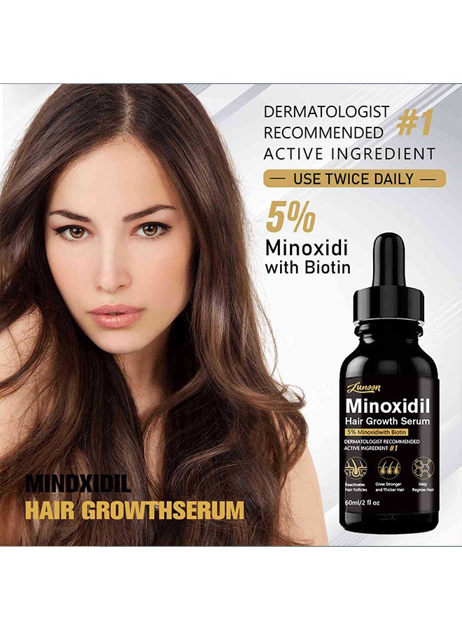 LUNOON Minoxidil Hair Serum, Anti-hair loss and hair growth serum - 60ml - Image 4