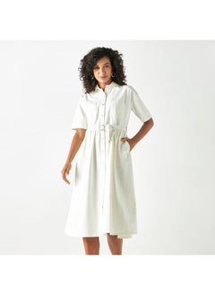Lee Cooper Lee Cooper Denim Shirt Dress with Pockets and Belt  - Image 1