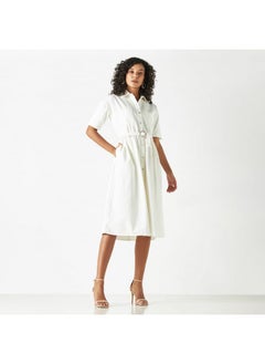 Lee Cooper Lee Cooper Denim Shirt Dress with Pockets and Belt  - Image 2