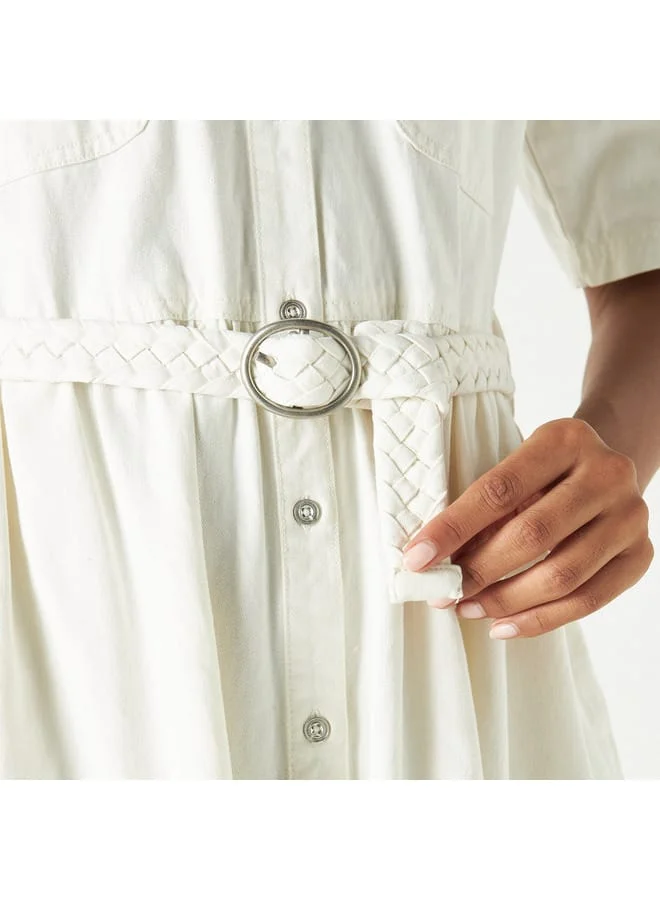 Lee Cooper Belted Cotton Shirtdress