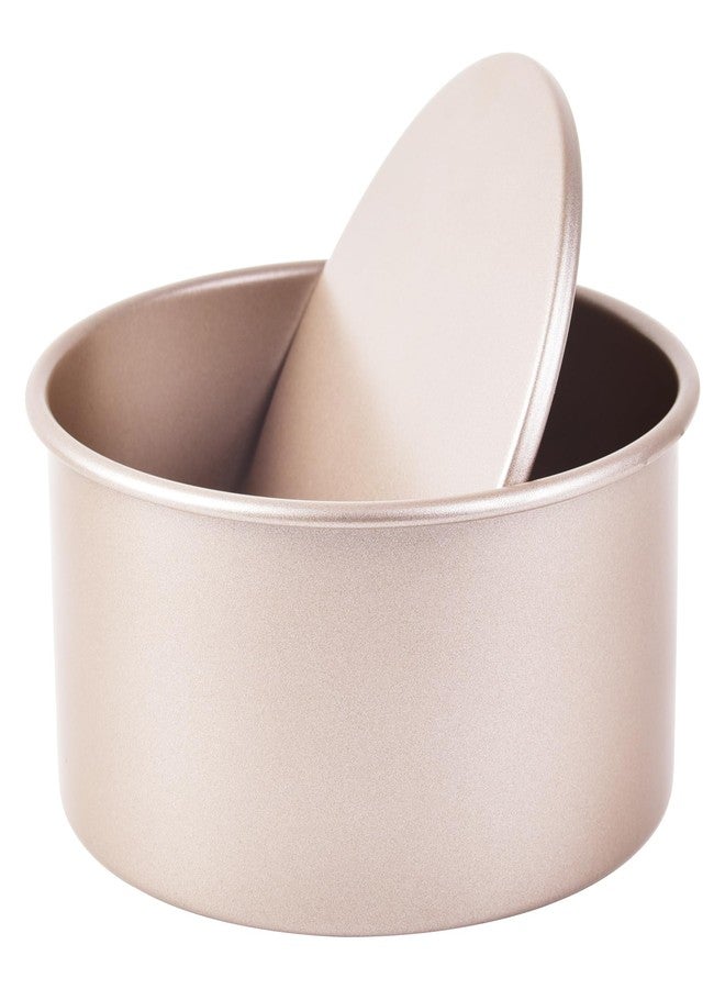Bakeley Round Cake Pan, Nonstick 6-Inch with Removable Bottom Chiffon Bakeware (Champagne Gold) - Image 1