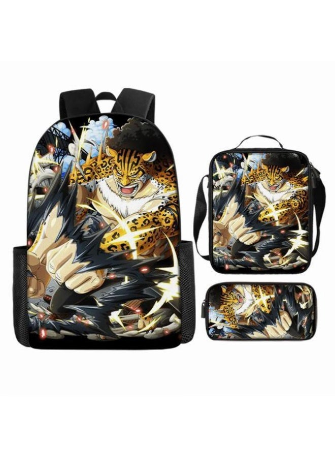 general The latest universal cartoon printed three piece practical bag combination (suitable for students, children, friends, outings, mountain climbing, etc.) - Image 2