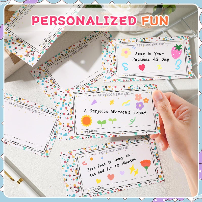 Juleasel Coupon Book For Kids  30 Blank Fillable Gift Vouchers For Boys And Girls  Blank Coupons To Fill In Your Own Gift Ideas  300Gsm - Image 3