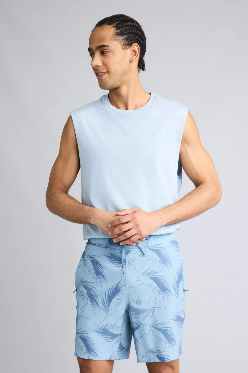 Defacto  Regular Fit Printed Swim Shorts for Men | Best Price UAE