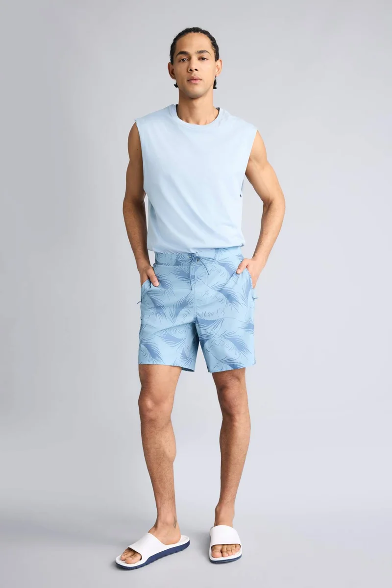 Regular Fit Printed Swim Shorts