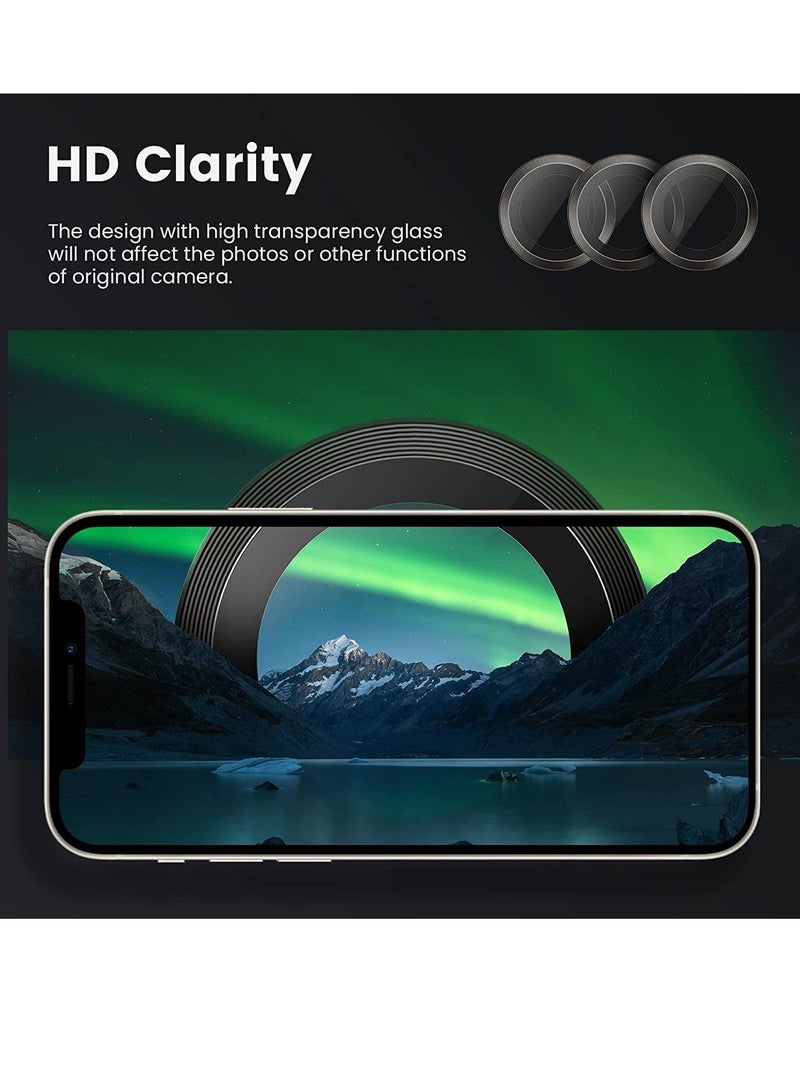 9H Tempered Glass Camera Cover Screen Protector Metal Individual Ring Protector for iPhone 14Pro 6.1 inch iPhone 14 ProMax 6.7 inch 2022 - Image 3