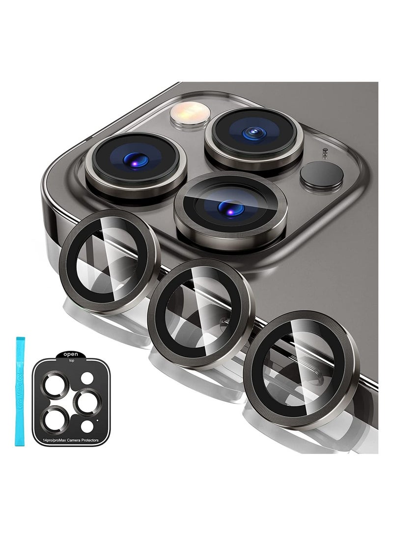 9H Tempered Glass Camera Cover Screen Protector Metal Individual Ring Protector for iPhone 14Pro 6.1 inch iPhone 14 ProMax 6.7 inch 2022 - Image 1