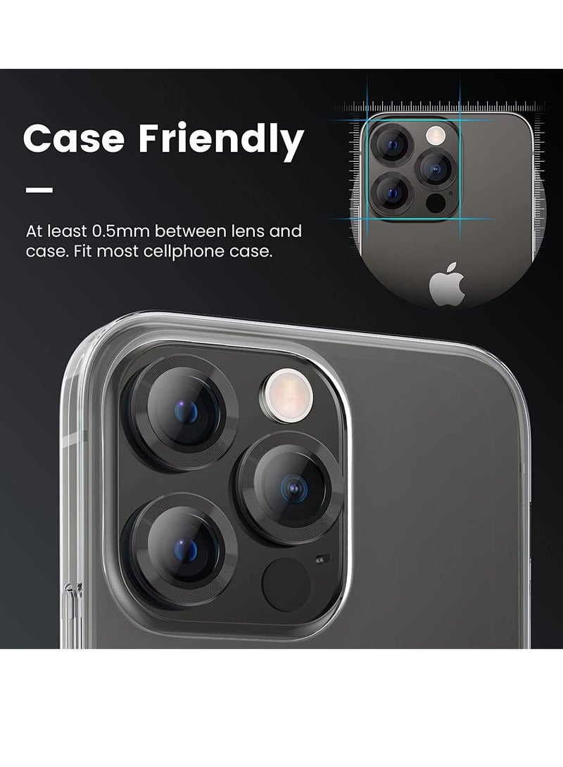 9H Tempered Glass Camera Cover Screen Protector Metal Individual Ring Protector for iPhone 14Pro 6.1 inch iPhone 14 ProMax 6.7 inch 2022 - Image 2