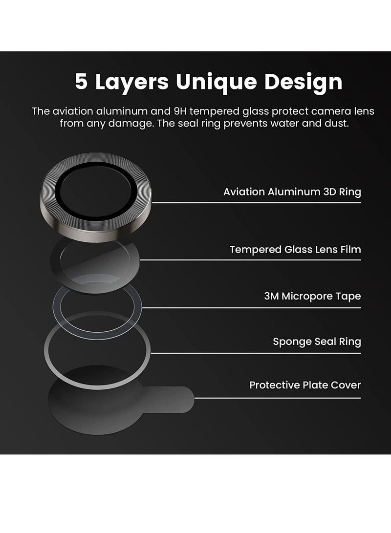 9H Tempered Glass Camera Cover Screen Protector Metal Individual Ring Protector for iPhone 14Pro 6.1 inch iPhone 14 ProMax 6.7 inch 2022 - Image 4