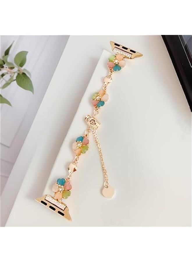 Stylish Charms Bracelet Band Compatible with Apple Watch, Elegant Metal Strap for Women, Fits Series 1-9 SE，42mm44mm45mm49mm - Image 5