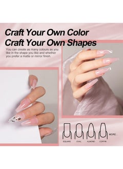 Mobray 60G Nude Color Poly Nail Extension Gel, Hard Nail Gel For Thickening Nail Beauty, Trendy Acrylic Gel Manicure Professional Salon Nail Diy Gift For Women  - Image 3