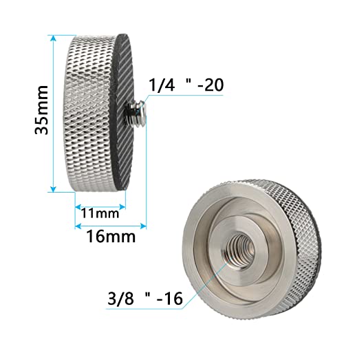 CAMVATE 3/8"-16 Female to 1/4"-20 Male Adapter for Tripod and Camera and Tripod - 1262 - Image 2