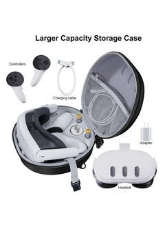 Anmi Hard Carrying Case Compatible with Meta Oculus Quest 3, VR Gaming Headset and Touch Controllers Accessories Carry Bag, Suitable for Travel and Home Storage Case (Black)  - Image 2