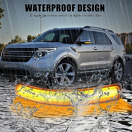 doiplent [2pcs] Side Mirror Turn Signal Lights for Ford Explorer 2011-2019 Replacement# BB5Z-13B375-A, BB5Z13B375A Sequential Dynamic Mirror Turn Signal Lights Assemely-Smoked Lens - Image 3