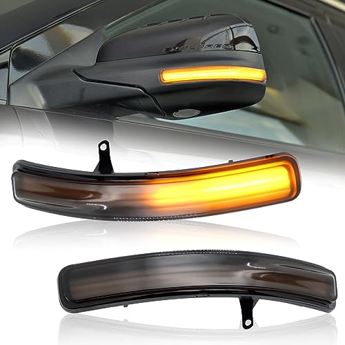 doiplent [2pcs] Side Mirror Turn Signal Lights for Ford Explorer 2011-2019 Replacement# BB5Z-13B375-A, BB5Z13B375A Sequential Dynamic Mirror Turn Signal Lights Assemely-Smoked Lens - Image 1