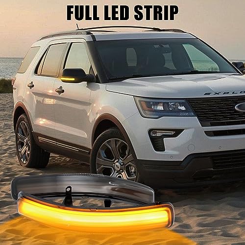 doiplent [2pcs] Side Mirror Turn Signal Lights for Ford Explorer 2011-2019 Replacement# BB5Z-13B375-A, BB5Z13B375A Sequential Dynamic Mirror Turn Signal Lights Assemely-Smoked Lens - Image 5