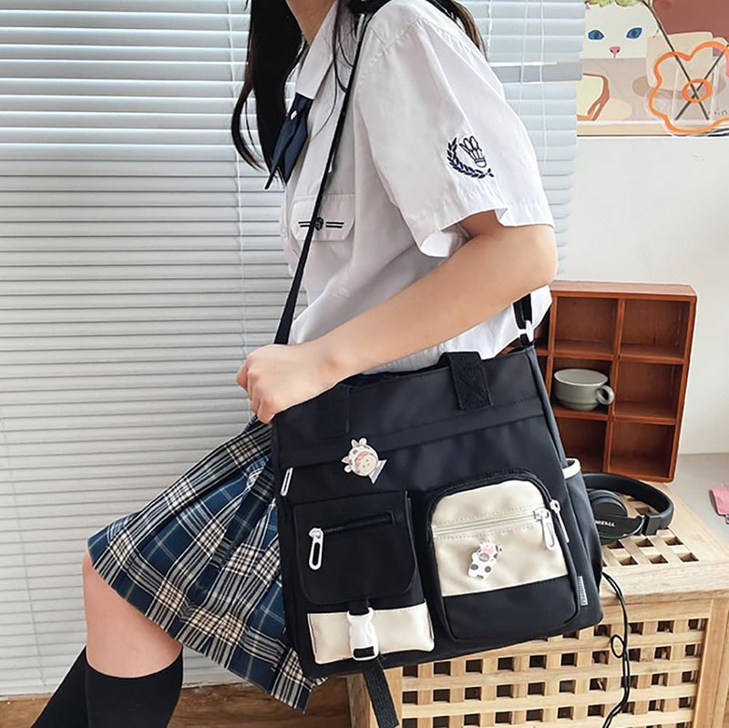 Phaoullzon Crossbody Cute Bag for Teens Kawaii Messenger Purse Nylon Shoulder School Tote Bags - Image 2