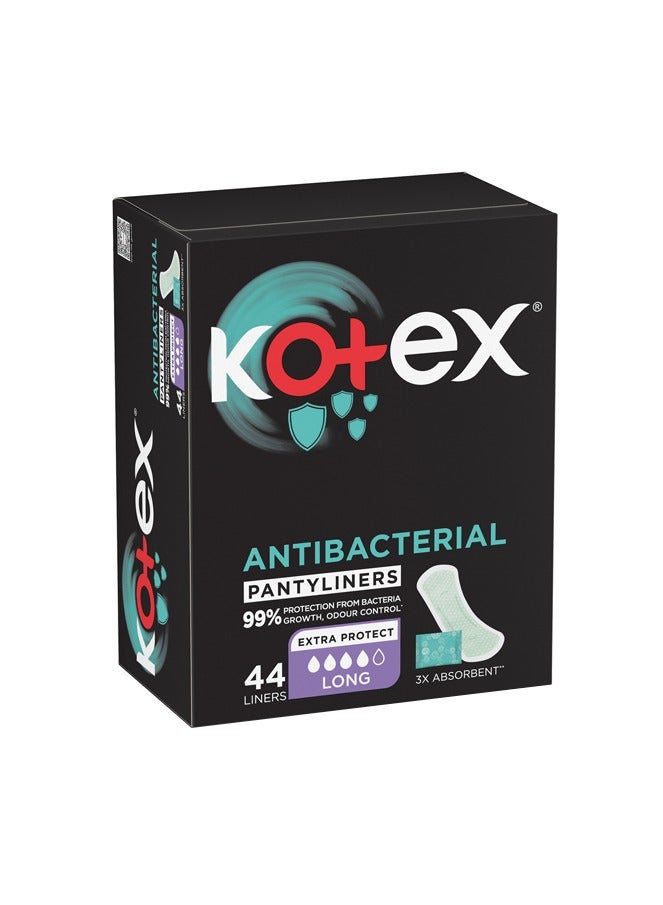 Kotex Anti Bacterial Long PantyLiners - 44 Pantyliners - Image 1