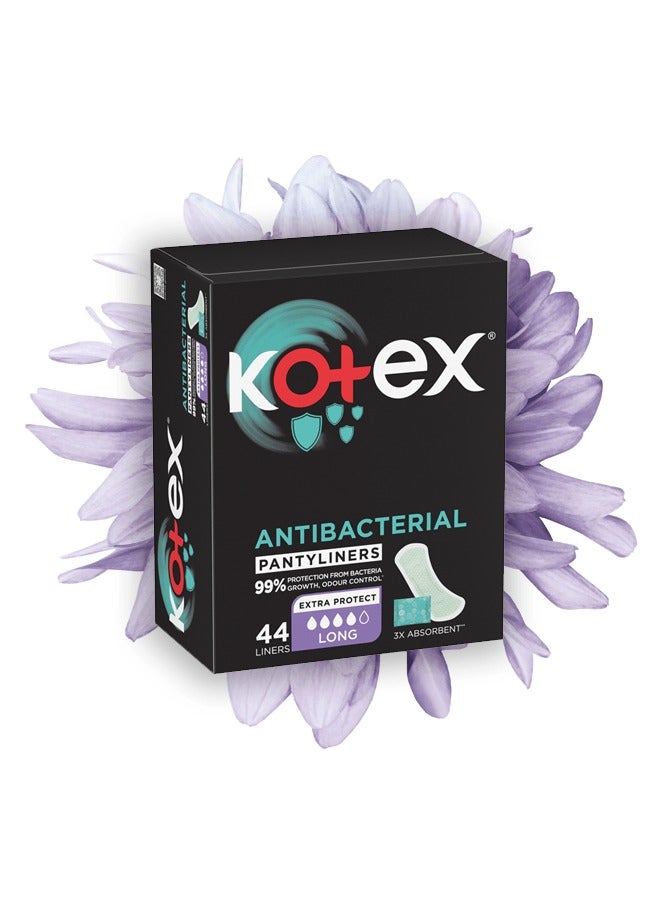 Kotex Anti Bacterial Long PantyLiners - 44 Pantyliners - Image 2