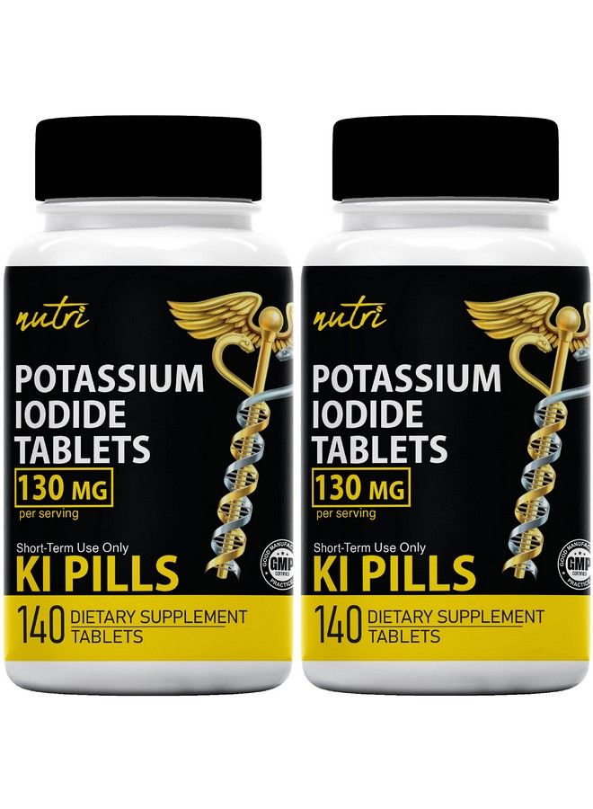 Potassium Iodide Radiation Tablets 130 Mg (2 Pack) (280 Tablets) Exp 10/2032 Potassium Iodine Tablets For Radiation Ki Pills Potassium Iodine Pills Yodo Naciente Anti Nuclear Fallout Pills