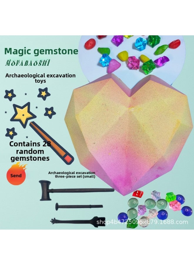 Fun Puzzle Archaeological Excavation Toys Children's Blind Box Handmade Gem Toys Stereo Ornaments Wholesale-Color:Magic Gem To Send Digging Tools - Image 1