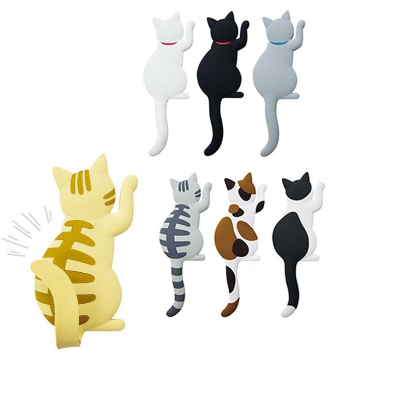 Svaitend Cute Cat Refrigerator Magnetics Use for Office Magnets Perfect Animal Lover Gifts Set of 7