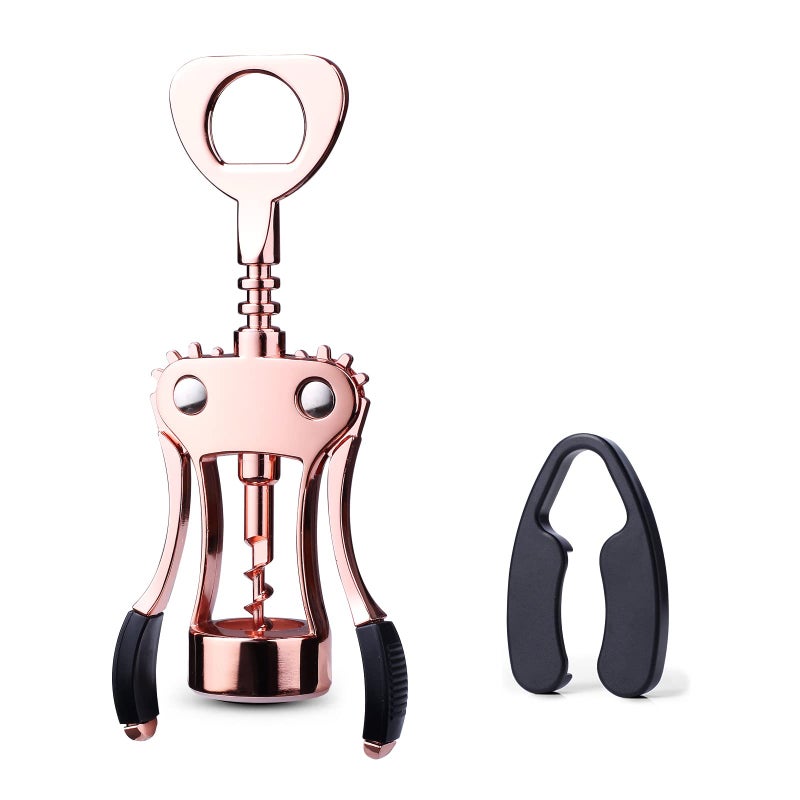 Drincarier Wine Opener Zinc Alloy Premium Wing Corkscrew Wine Bottle Opener with Multifunctional Bottles Opener Upgrade