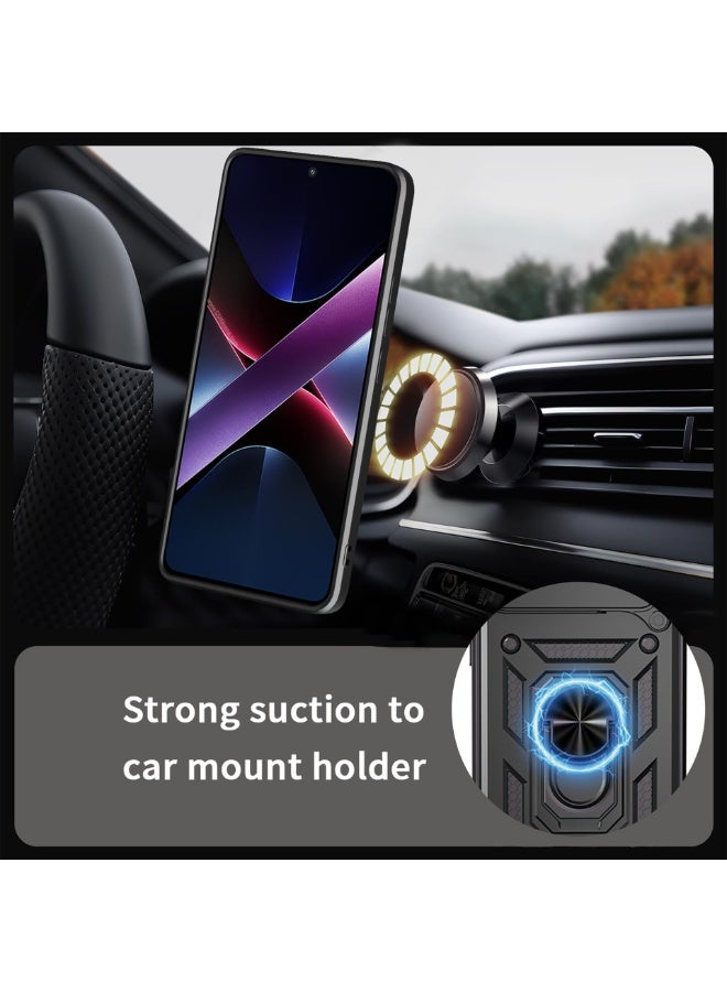 general Case for Honor 400 (6.55 inches), Camera Protection Case with Sliding Lens Cover and Ring Stand Hard PC and TPU Silicone Shockproof Anti-Scratch - Image 3