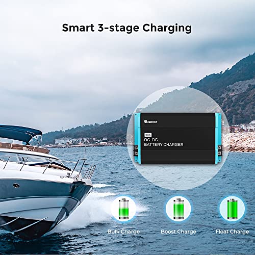 Renogy 12V 60A DC to DC On-Board Battery Charger for Flooded, Gel, AGM, and Lithium, Using Multi-Stage Charging in RVs, Commercial Vehicles, Boats, Yachts, 60A - Image 3