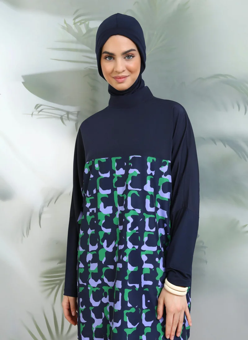 Mayo Bella by Modanisa Navy Blue - Burkini - Mayo Bella