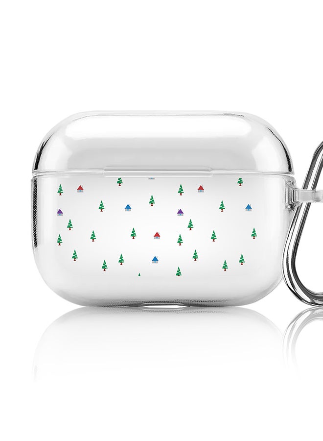 Stylizedd Classic Clear printed Case for Apple AirPods Pro 2nd Generation Thin Transparent Cover [Designed for Apple AirPods Pro 2nd Generation] - Cabin Wood - Image 1