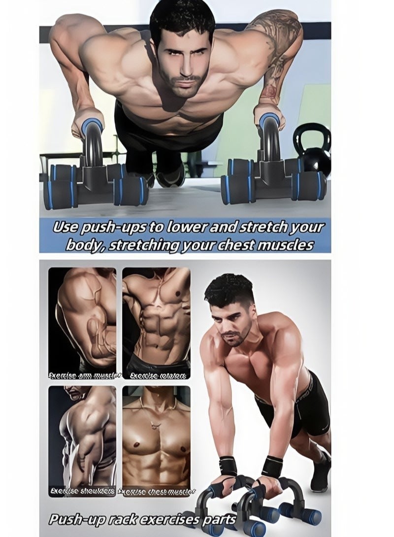 KIIUMI Push-up stand I-shaped, H push-up men's fitness equipment, home indoor chest expansion equipment abdominal fitness equipment - Image 2